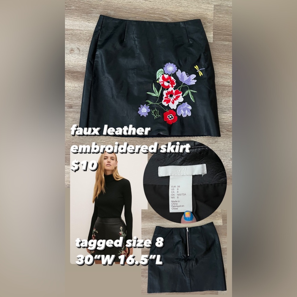 faux leather skirt